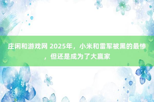 莊閑和游戲網 2025年，小米和雷軍被黑的最慘，但還是成為了大贏家
